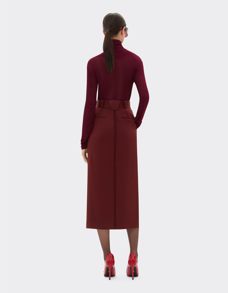 Wool satin skirt 4
