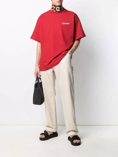 SUNNEI logo-print crew-neck T-shirt outlook