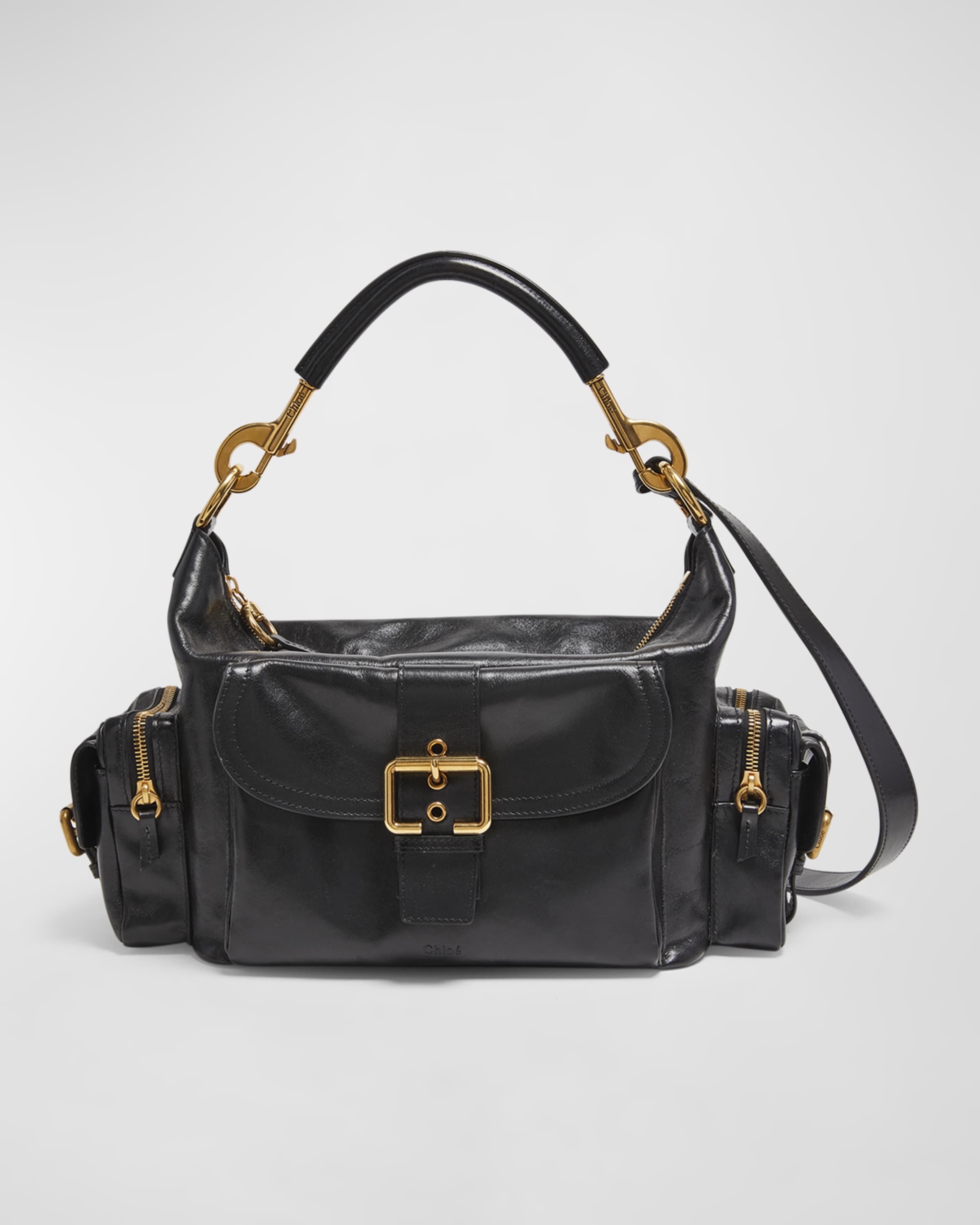 Buckle Camera Crossbody Bag in Shiny Calfskin - 1