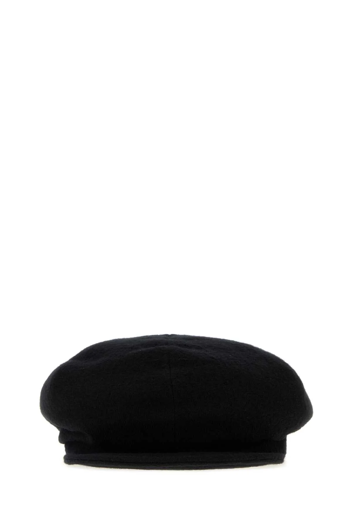 Yohji Yamamoto Men Black Wool Baker Boy Hat - 1
