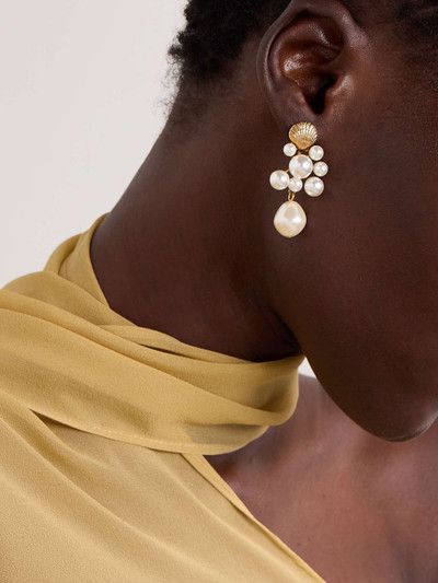 Jennifer Behr Odine gold-tone faux pearl earrings outlook