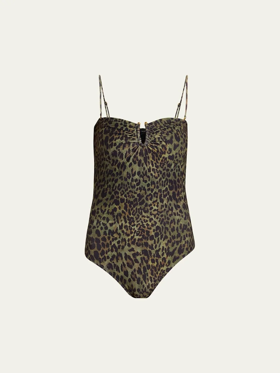 Leopard One-Piece Swimsuit - 1
