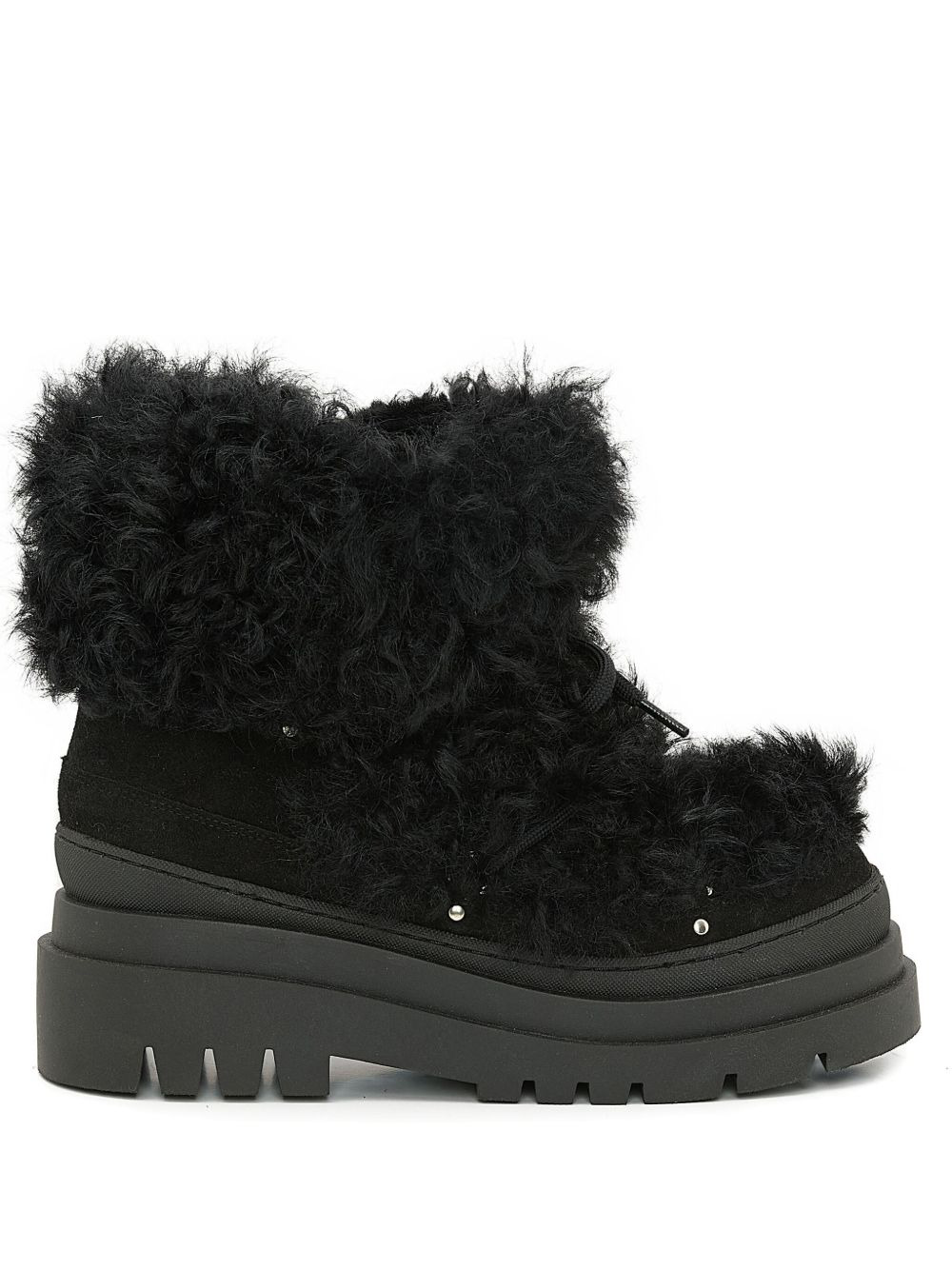 shearling platform boots - 1