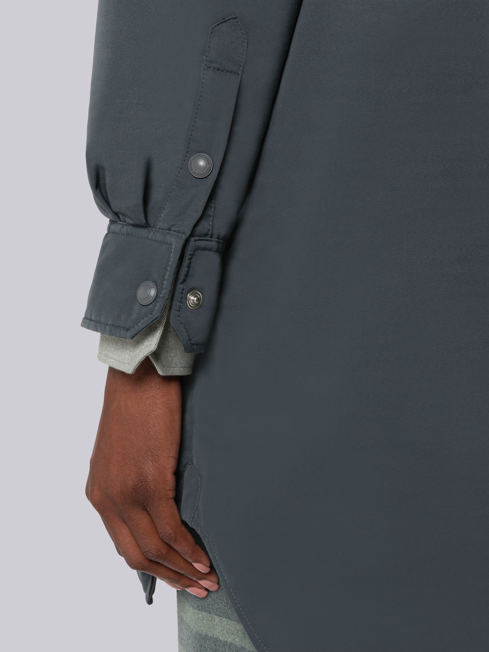 Tech Faille Hooded 4-Bar Down Shirtdress - 6