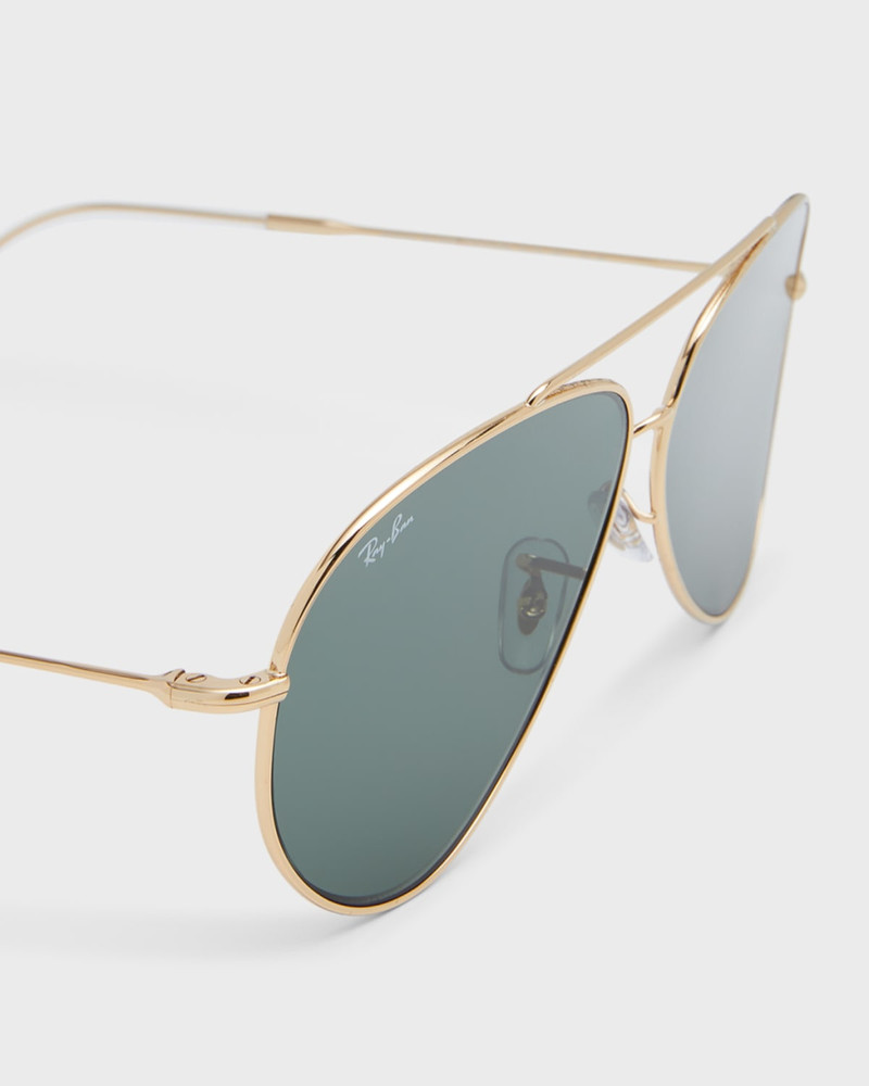Men's Aviator Reverse Metal Aviator Sunglasses, 62MM 4
