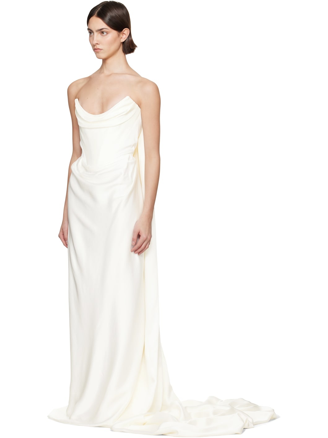 SSENSE Bridal Capsule Galaxy Cape Maxi Dress - 4