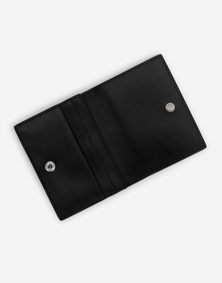 Calfskin card holder with raised logo - 4