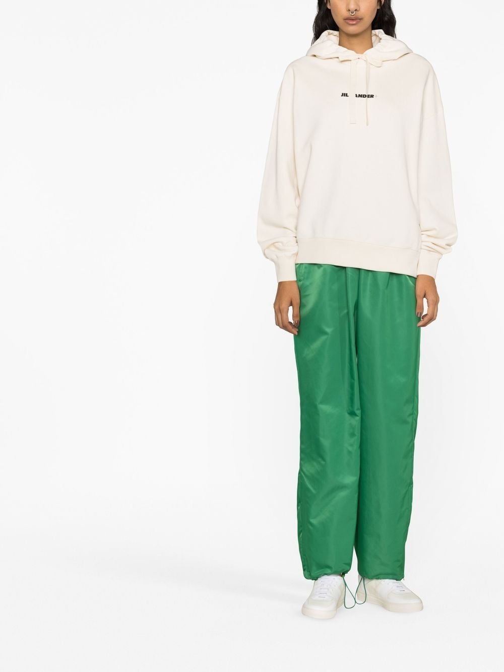 logo-print drawstring hoodie - 2