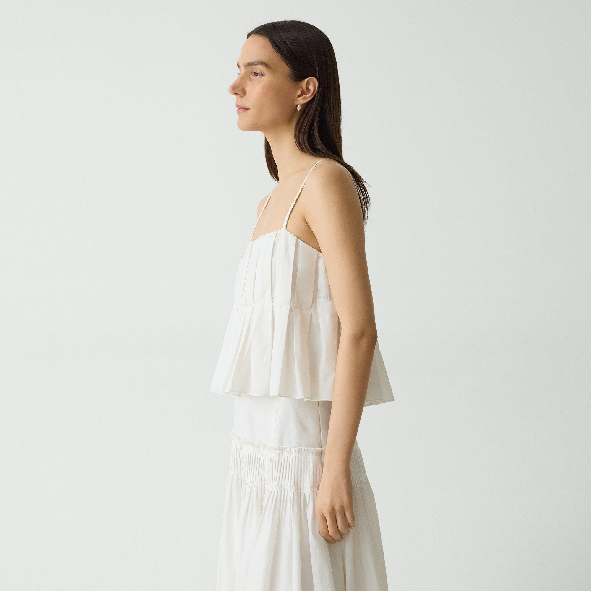 Pleated Camisole in Cotton-Blend - 3