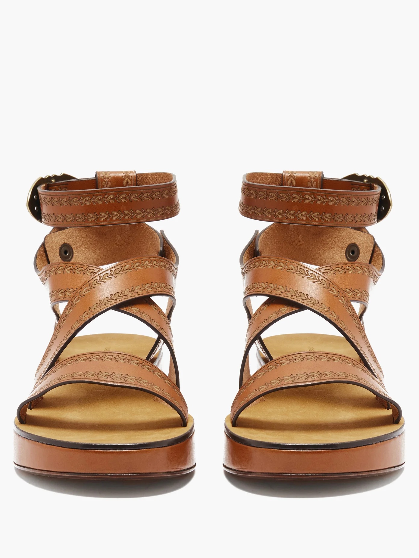 Nuriee leather flatform sandals - 5