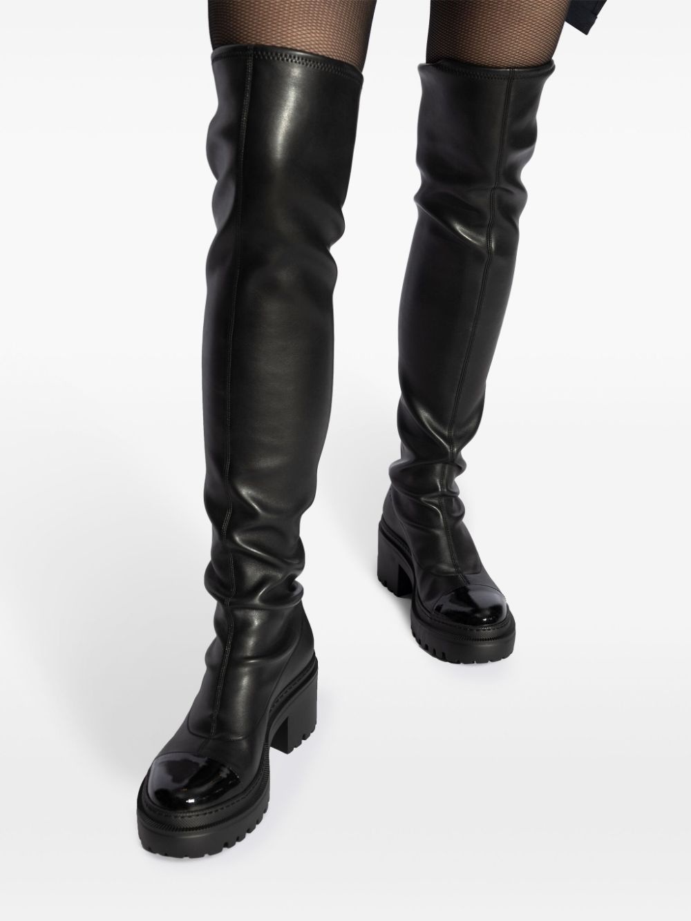 over-the-knee leather boots - 6