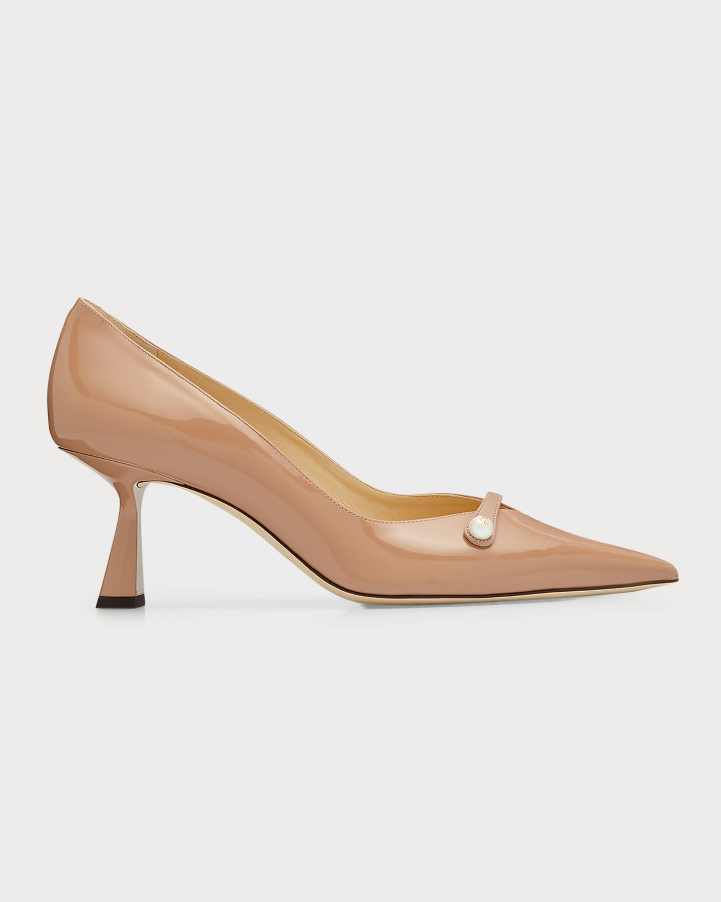 Rosalia Patent Pearly-Strap Pumps - 1