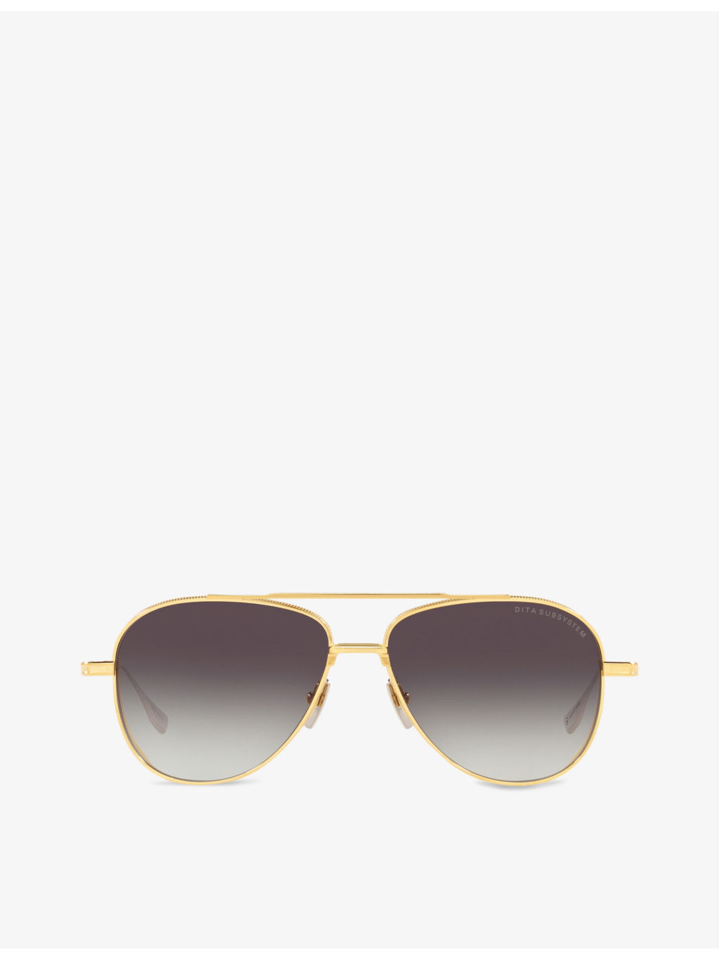 D4000398 Subsystem titanium aviator sunglasses - 1