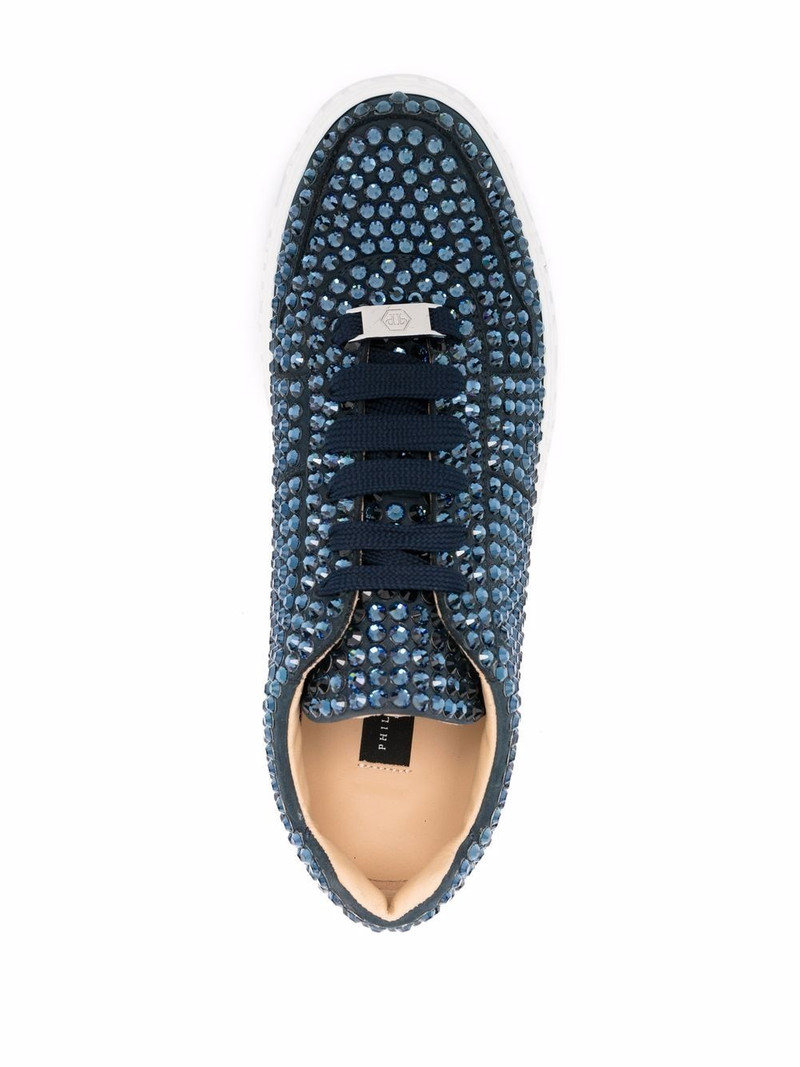 rhinestone lace-up sneakers 4
