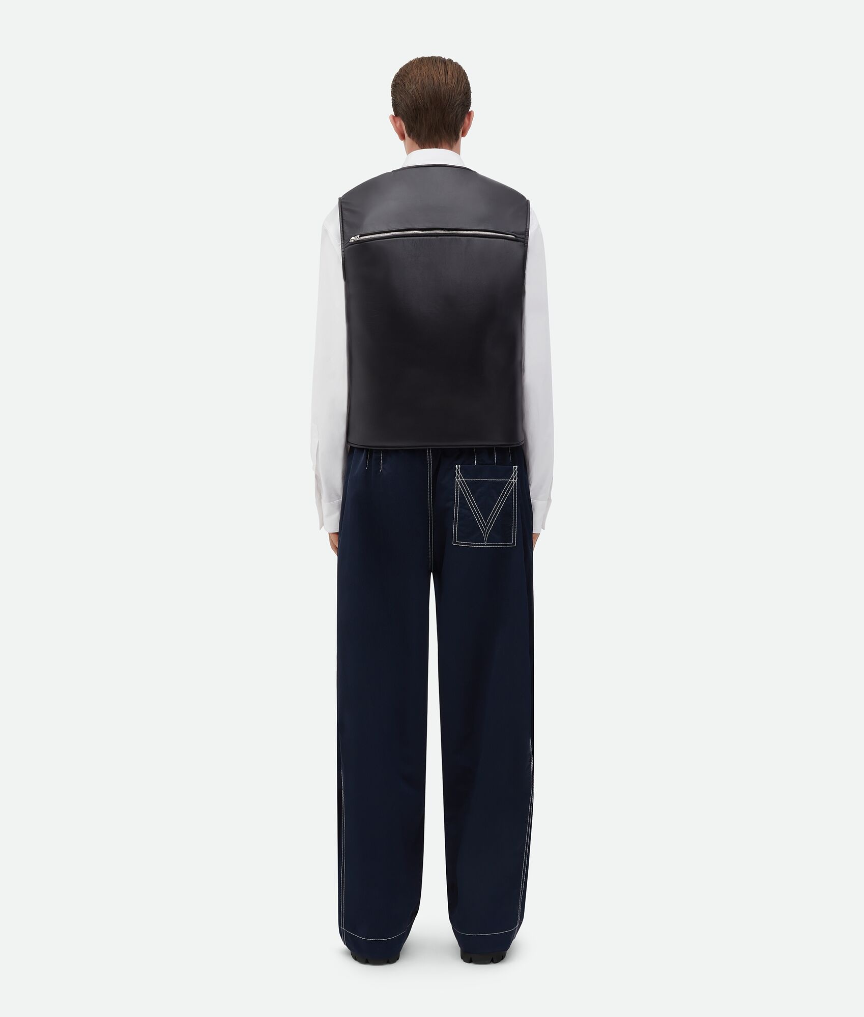 Tech Nylon Blouson With Leather Integrated Gilet - 7