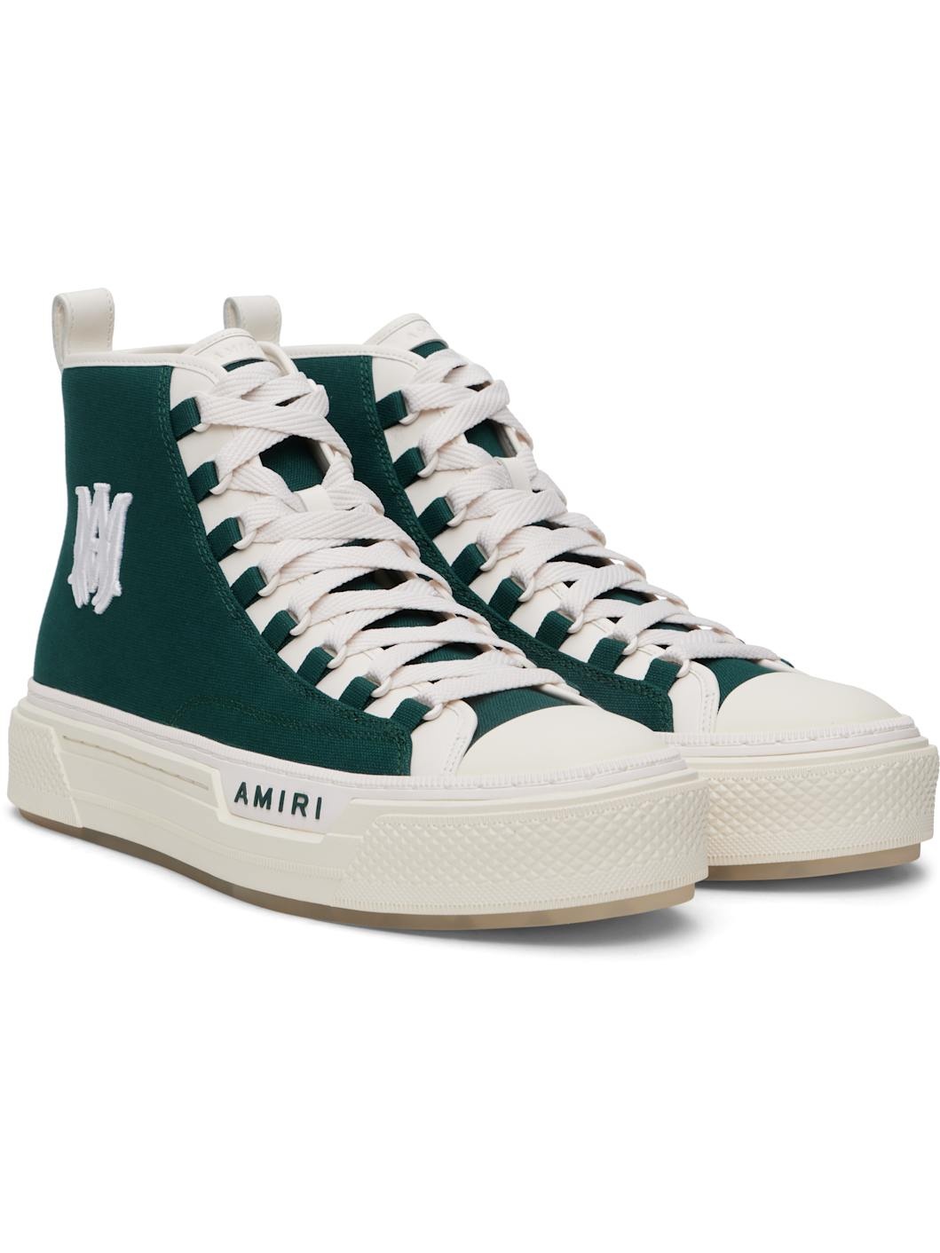Green 'MA' Court Hi Sneakers - 4