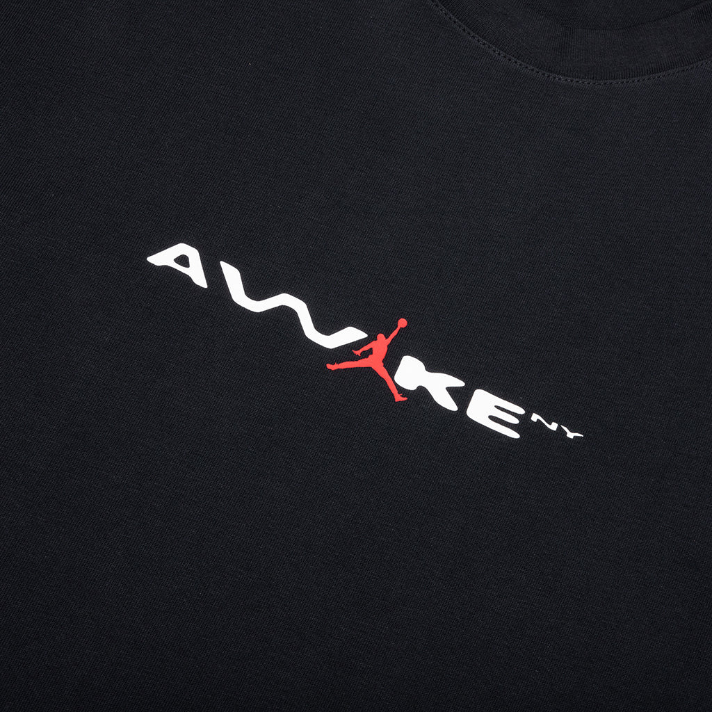 JORDAN X AWAKE NY THERMAL LONG SLEEVE TOP - BLACK/WHITE/UNIVERSITY RED - 5