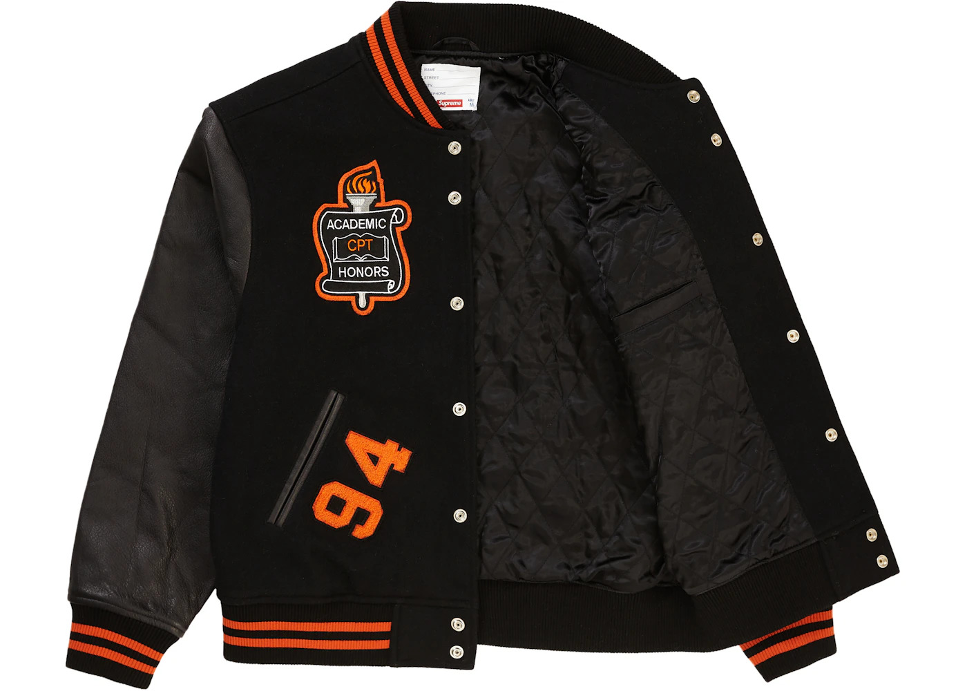 Supreme Team Varsity Jacket Black - 2