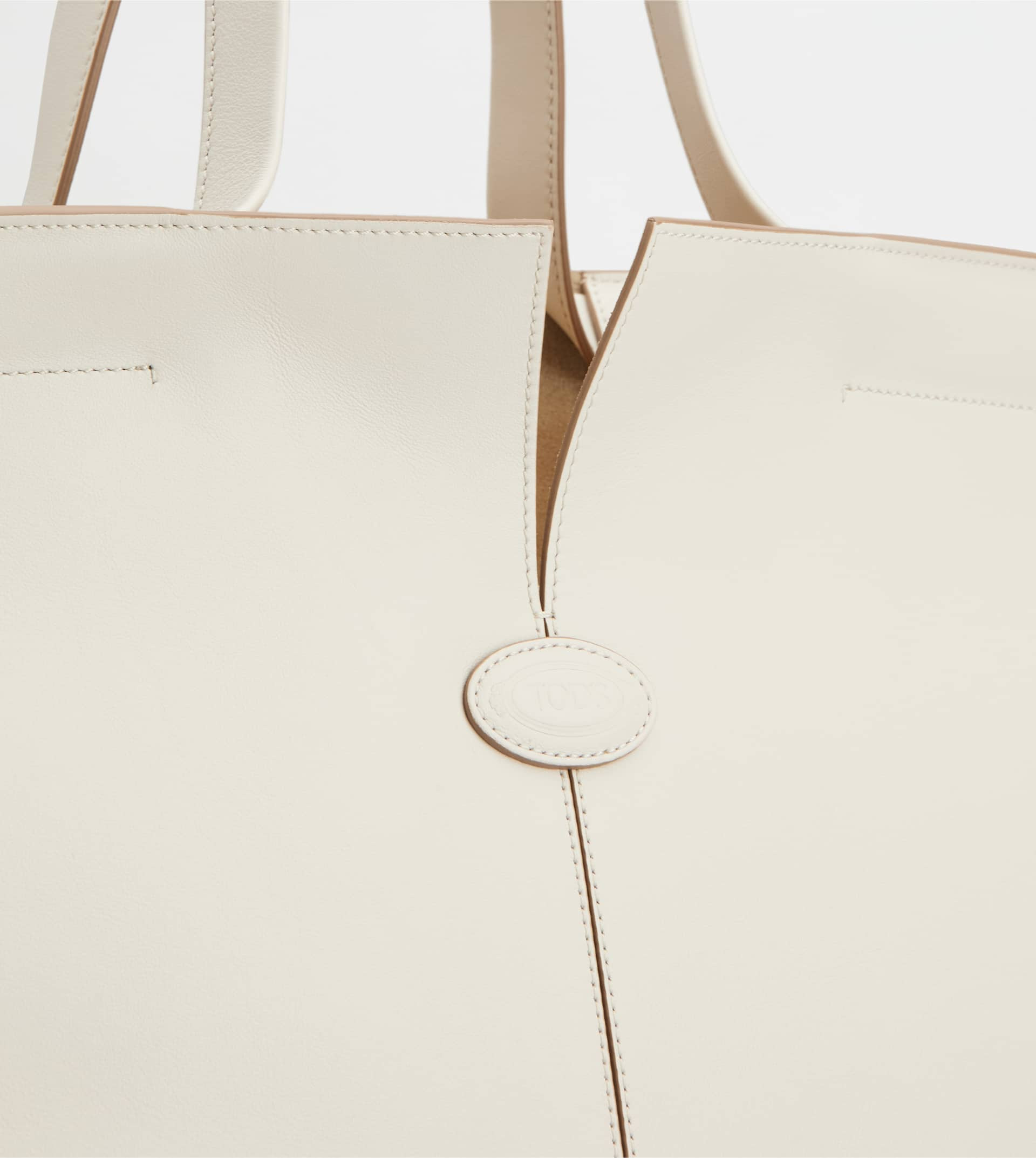 TOD'S DI BAG FOLIO IN LEATHER MEDIUM-SMALL - WHITE - 6