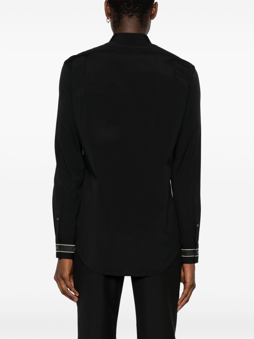 logo-strap poplin shirt - 4