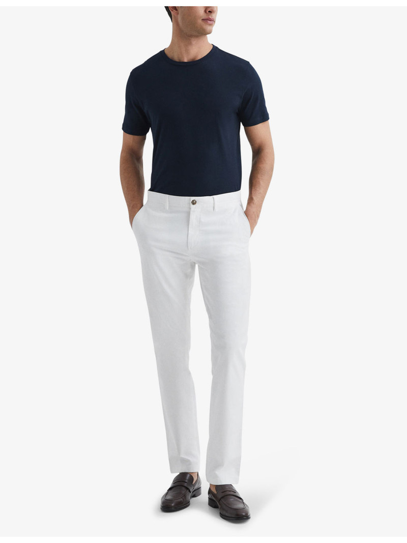 REISS Pitch slim-leg washed-finish stretch-cotton chinos outlook