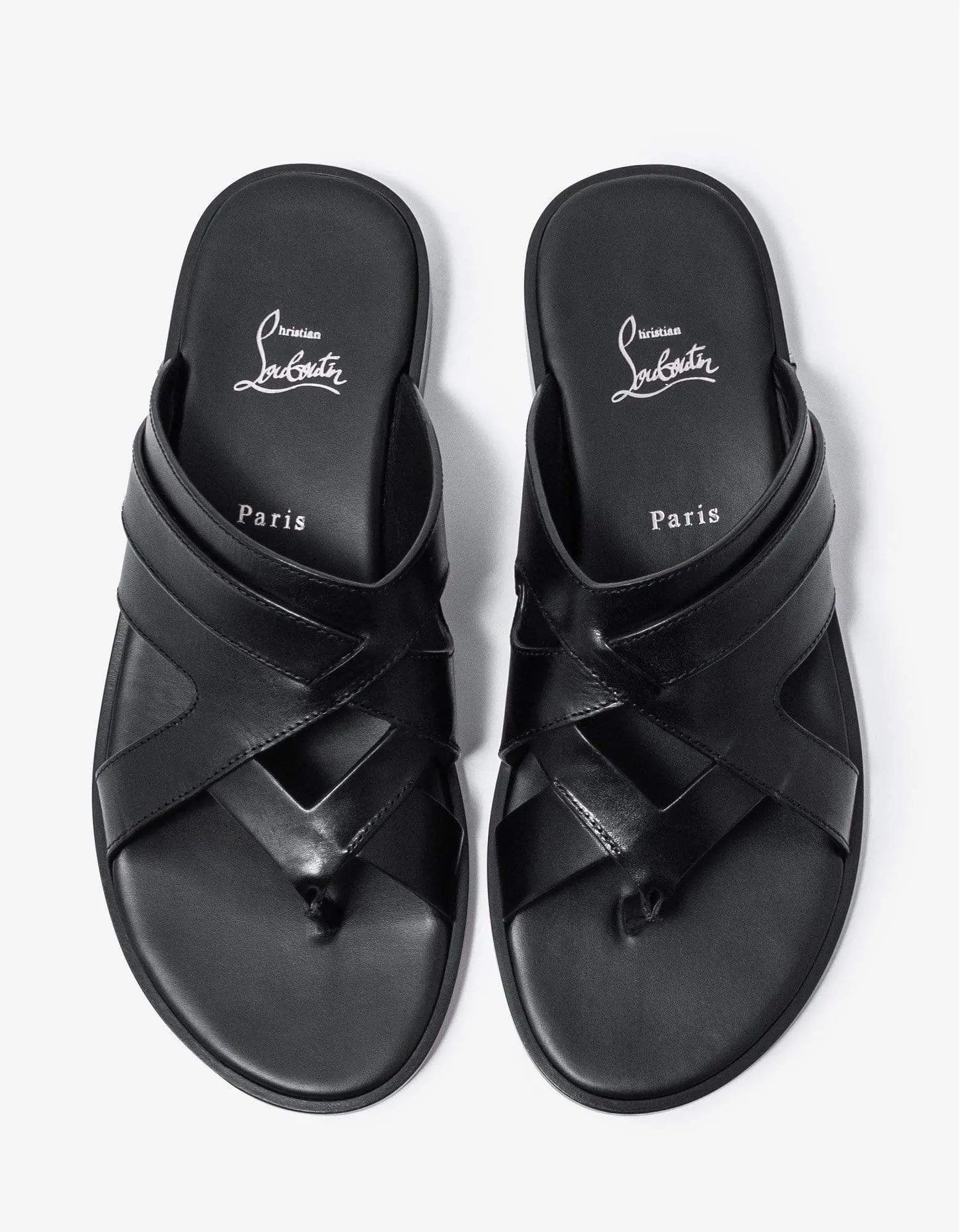 Christian Louboutin Sinouhe Black Leather Sandals - 5
