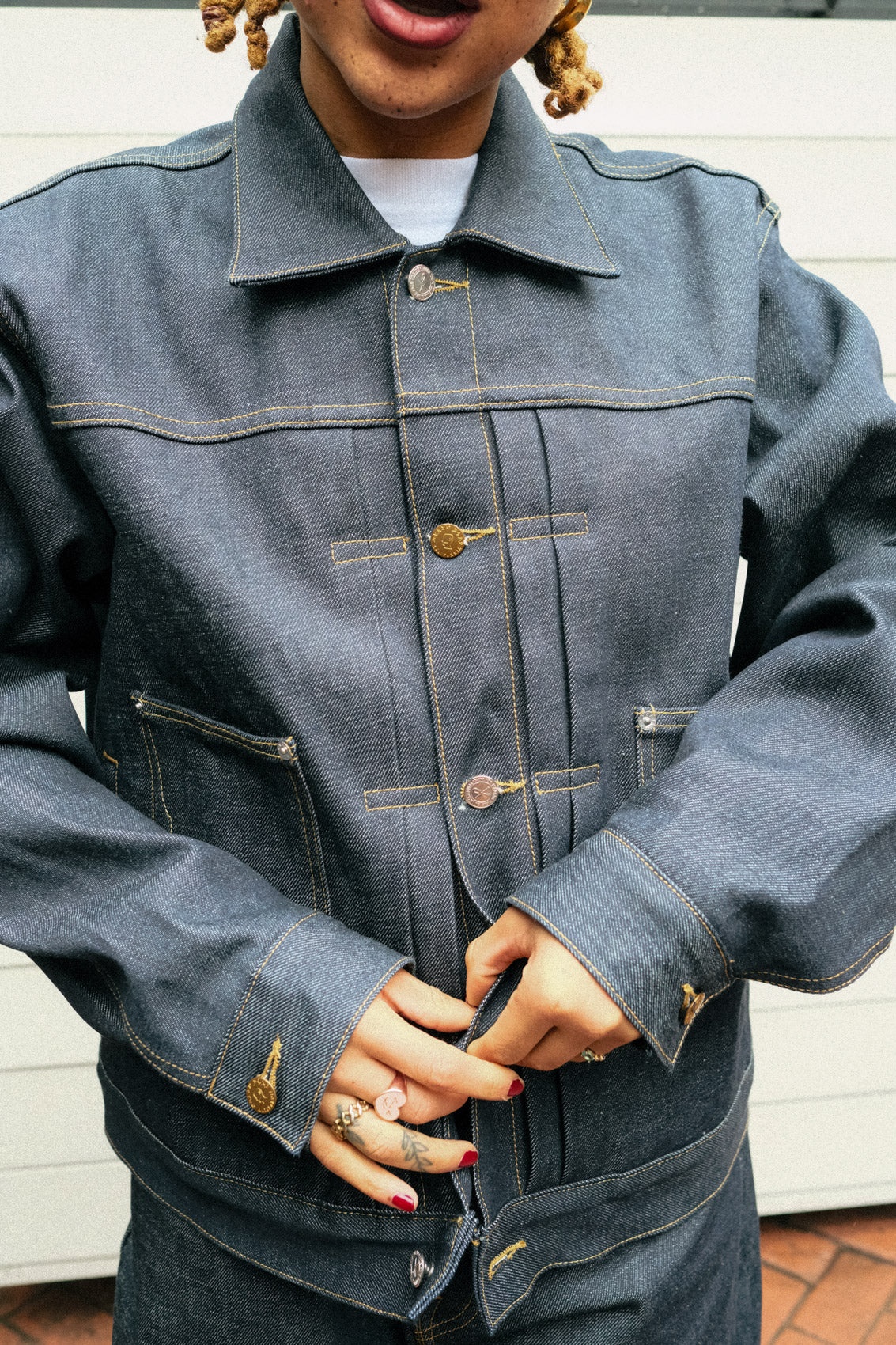 Brain Dead x A.P.C. Selvedge Trucker Jacket - Indigo - 7