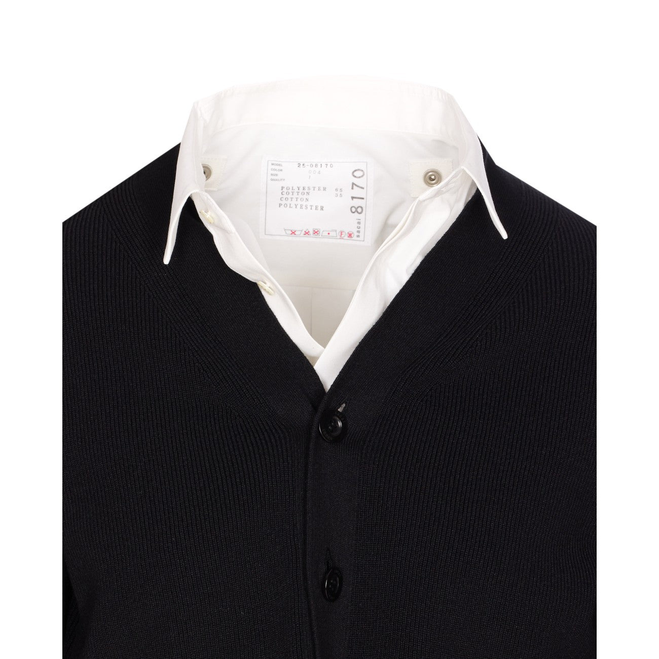 Sacai Women Poplin X Cotton Cardigan - 4