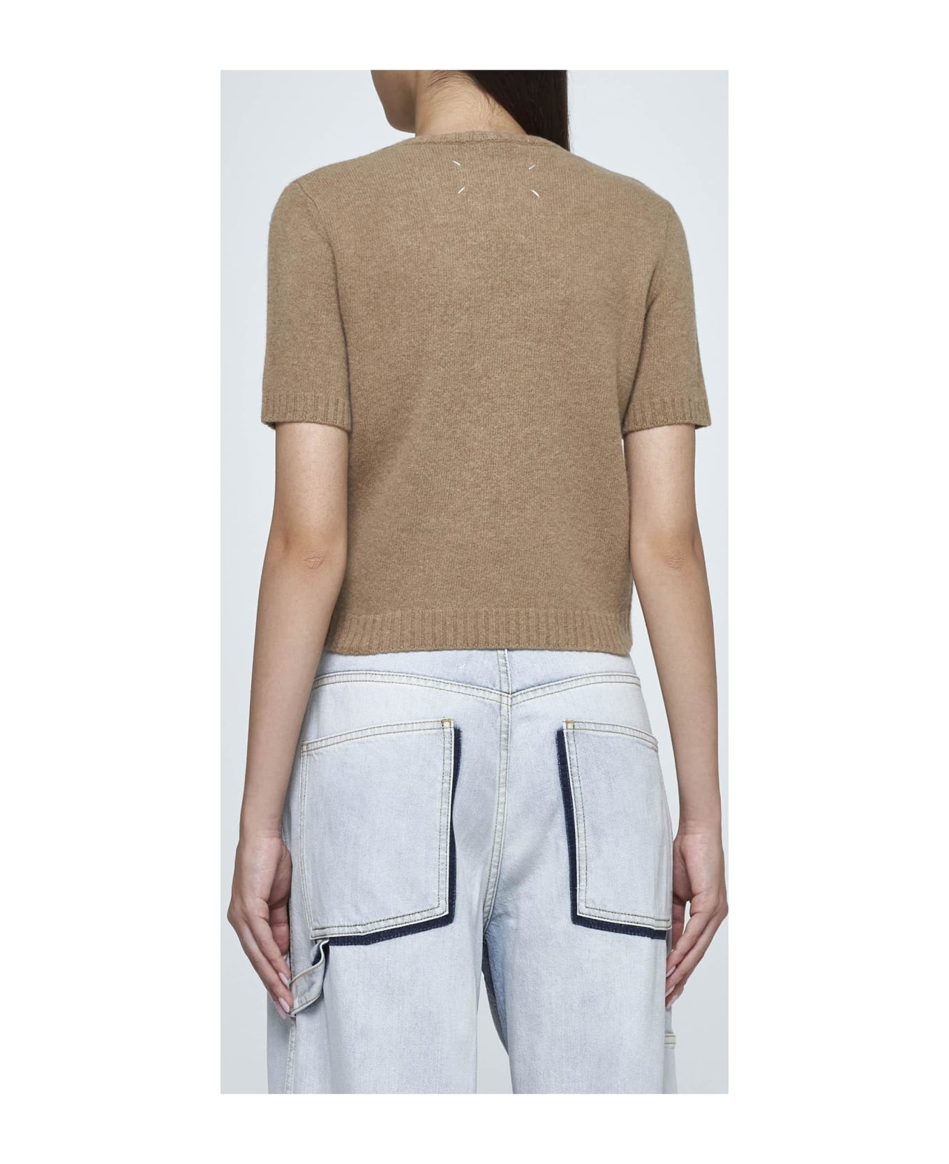 Wool Half-sleeved Sweater - 4