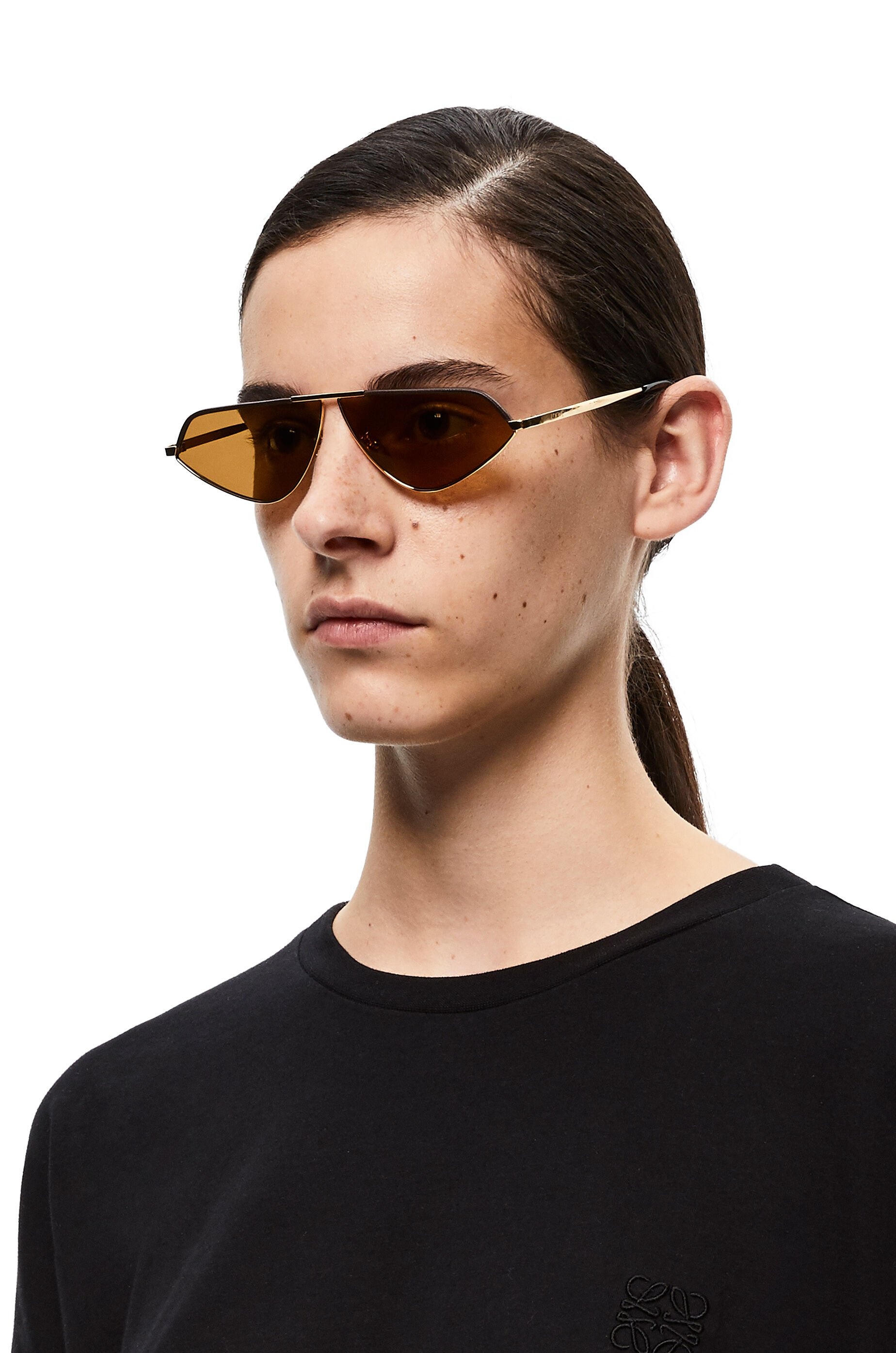 Leather geometric sunglasses - 2