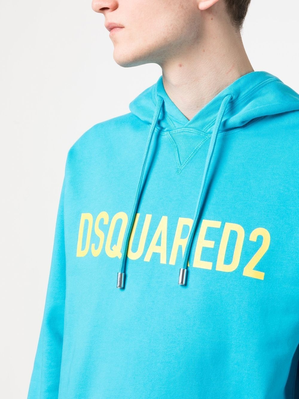 logo-print cotton hoodie - 5