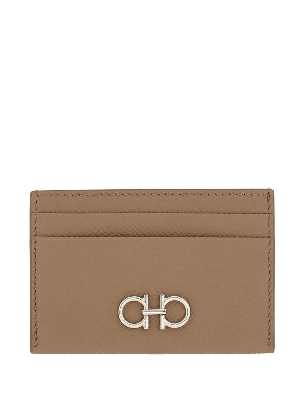 Ferragamo Women Gancini Grained Leather Card Holder - 1