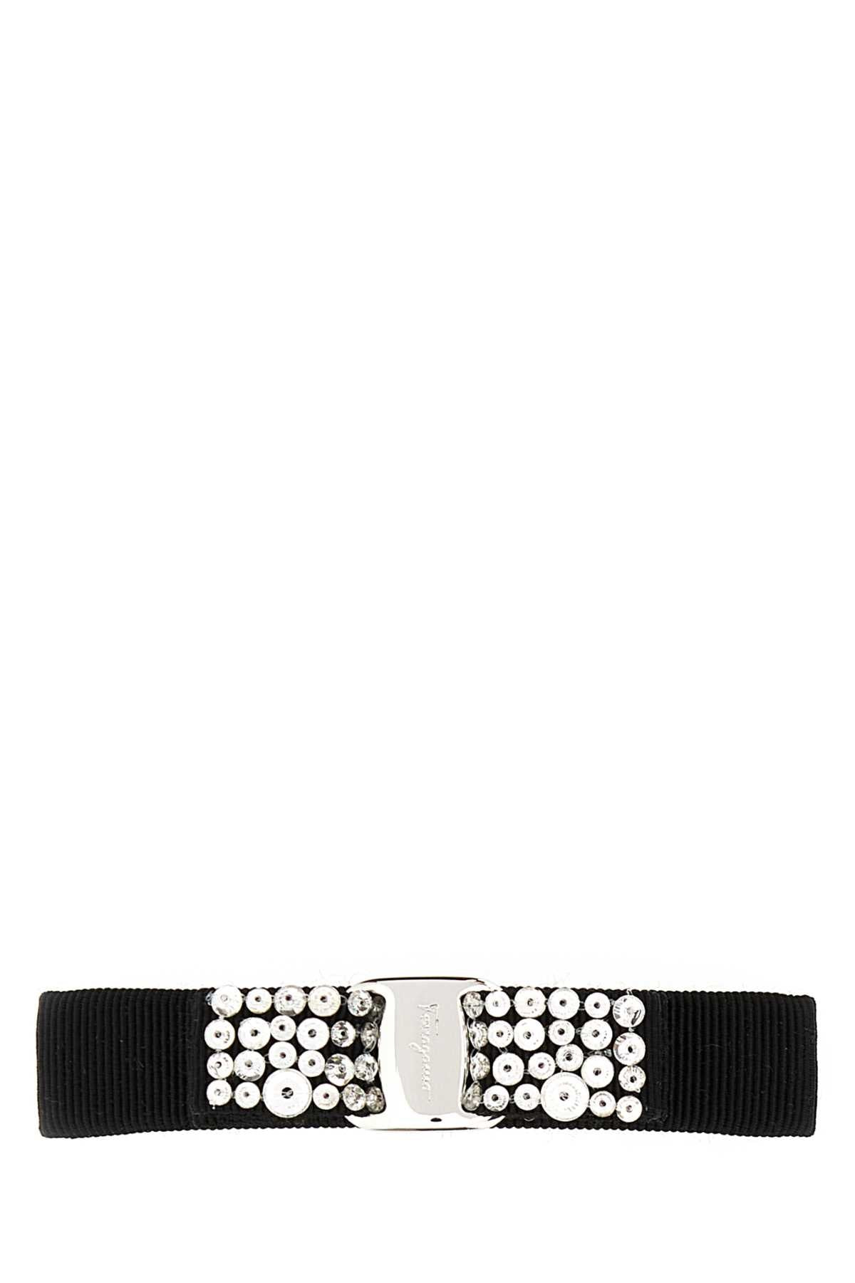 Salvatore Ferragamo Women Black Fabric Hair Clip - 1