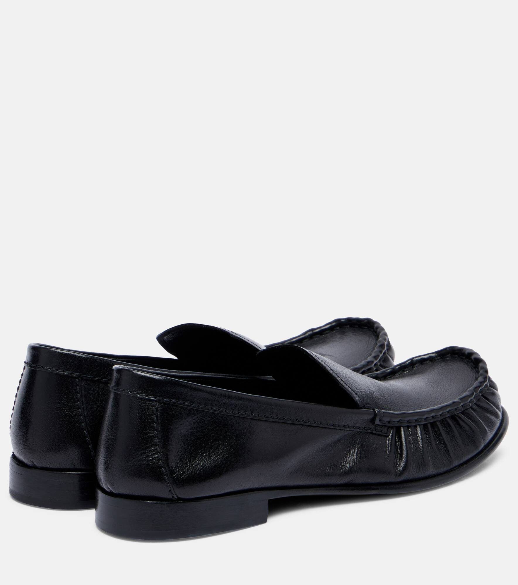 Logo leather loafers - 2
