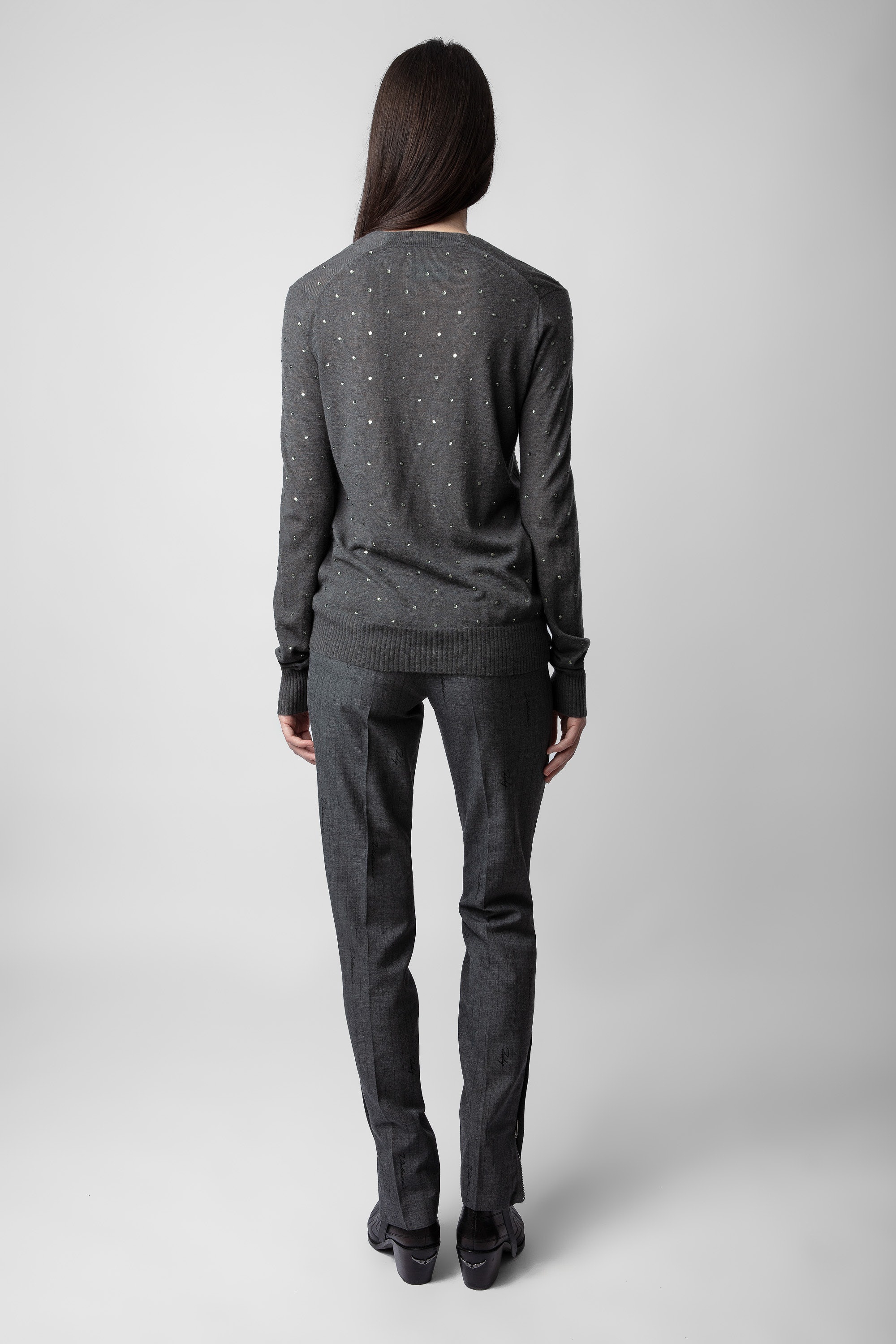 Elya Diamanté Cashmere Sweater - 5