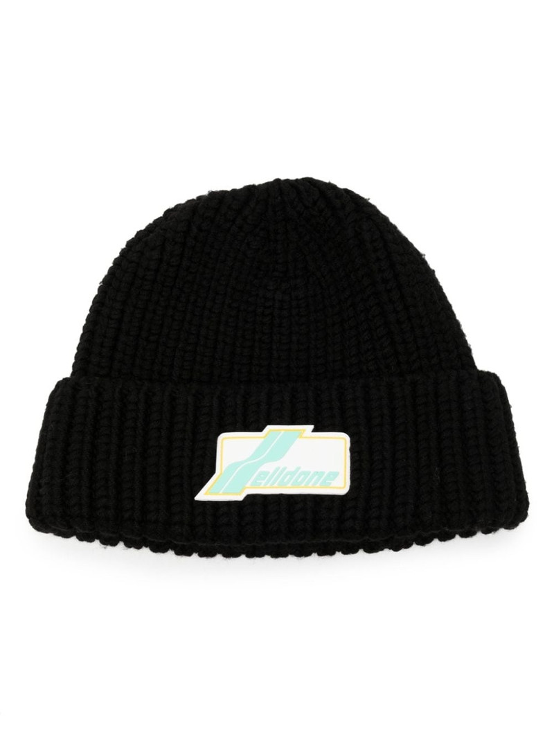 logo-appliquÃ© wool beanie 1