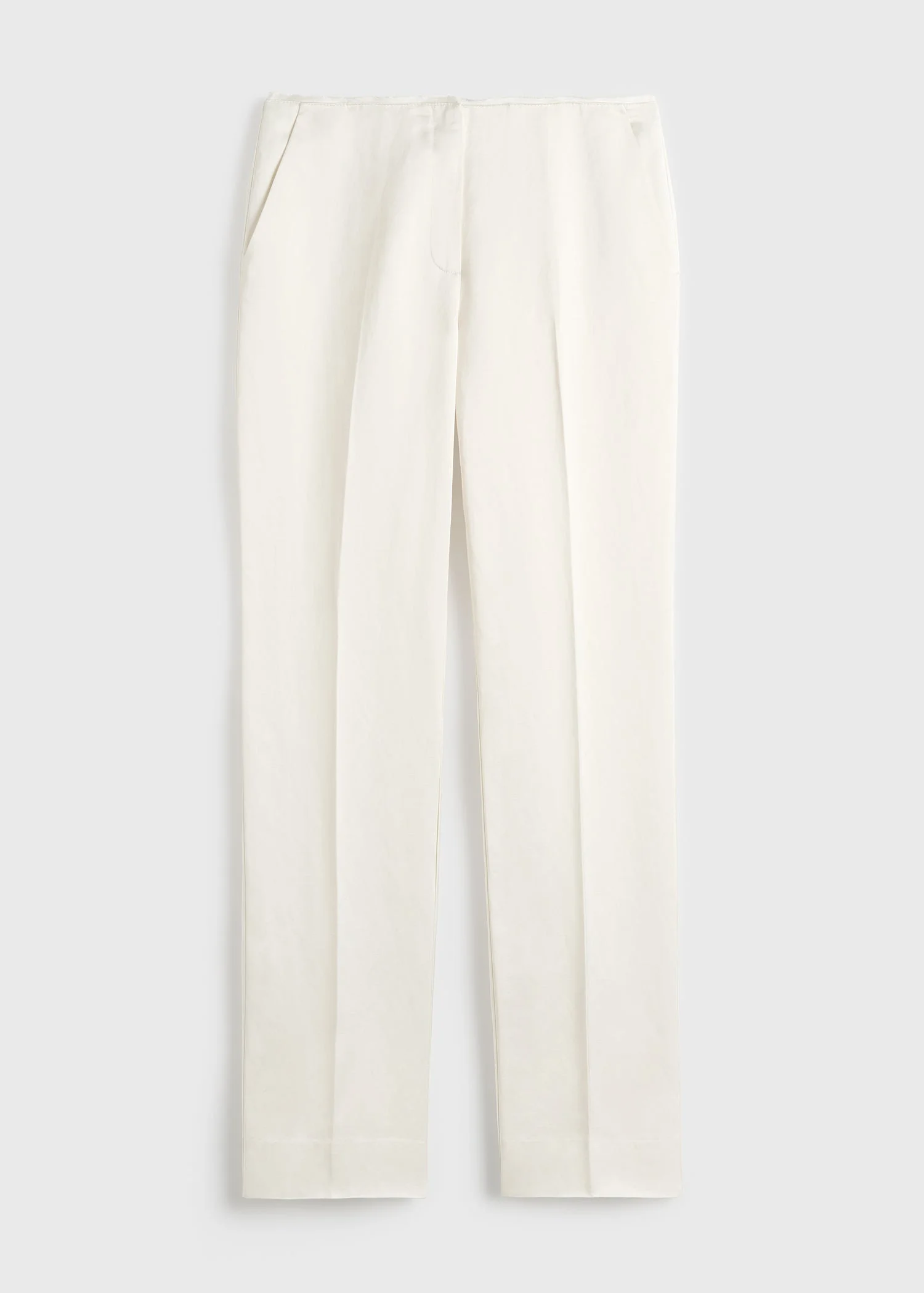Easy raw edge trousers white - 1