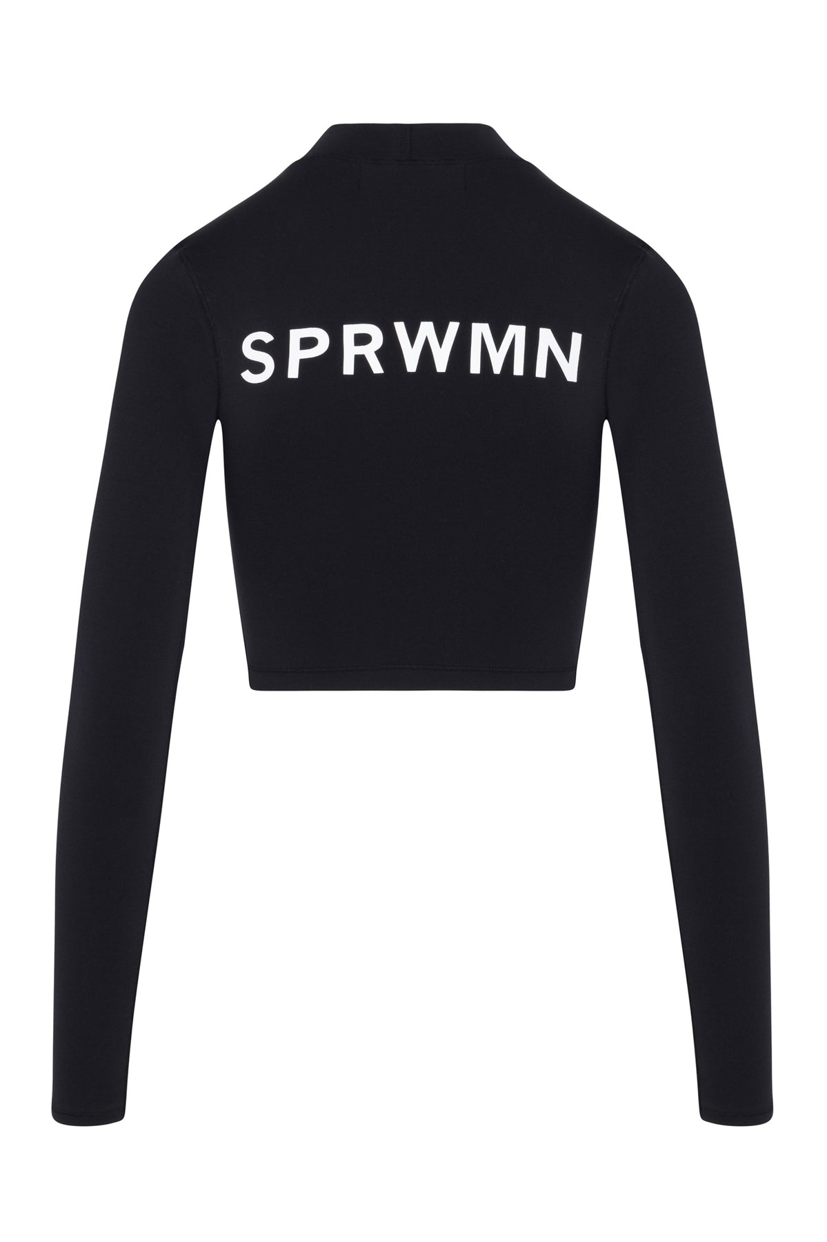BLACK BACK LOGO CROPPED RASHGUARD - 2