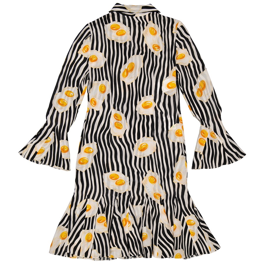 Moschino Ladies Fantasy Print Black Egg Print Dress - 7