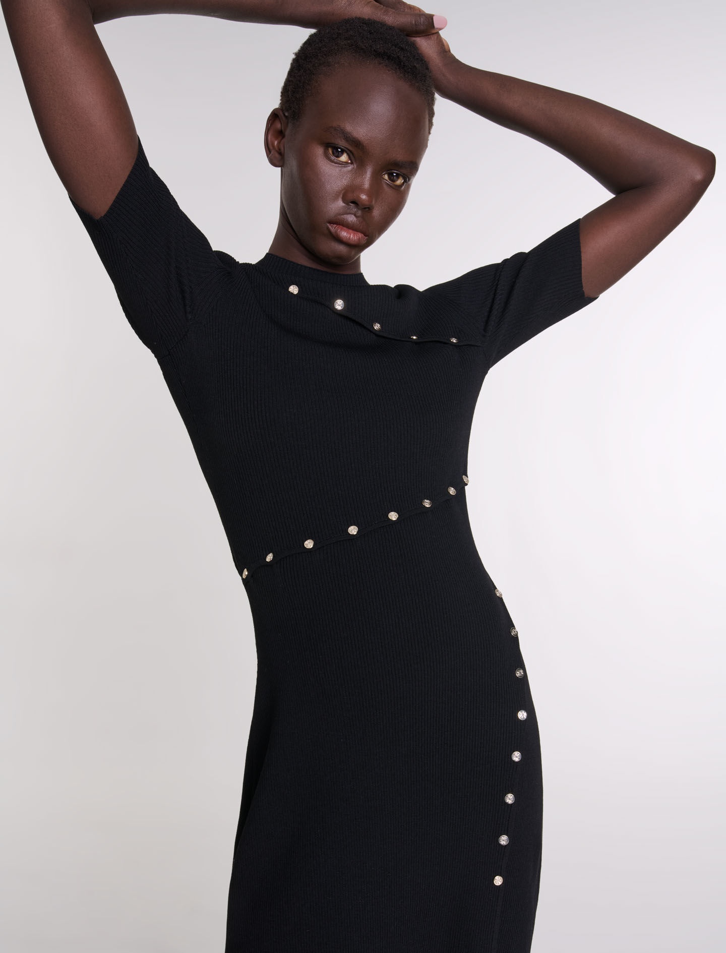 Dress in ribbed knit - 7