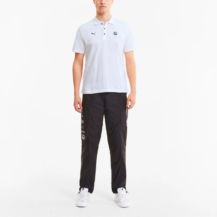 Puma x BMW Motorsport Striped Short Sleeve Polo Shirt 'White Black' 598005-02 - 3