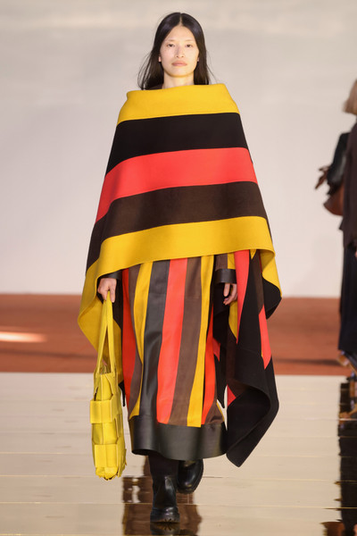 GABRIELA HEARST Taylor Dress in Multi Stripe Leather outlook