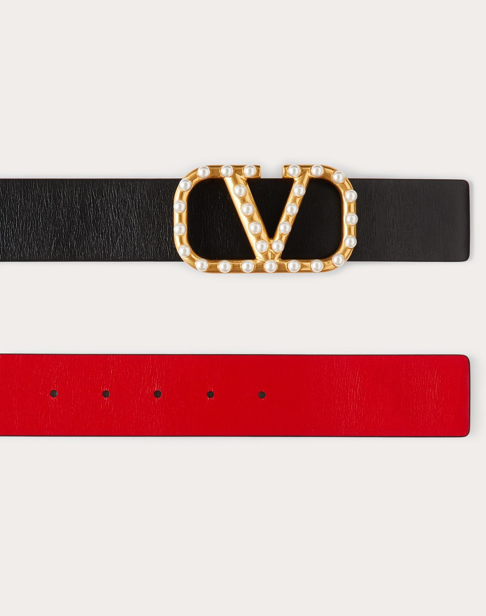 REVERSIBLE VLOGO SIGNATURE BELT IN GLOSSY CALFSKIN 40MM - 3