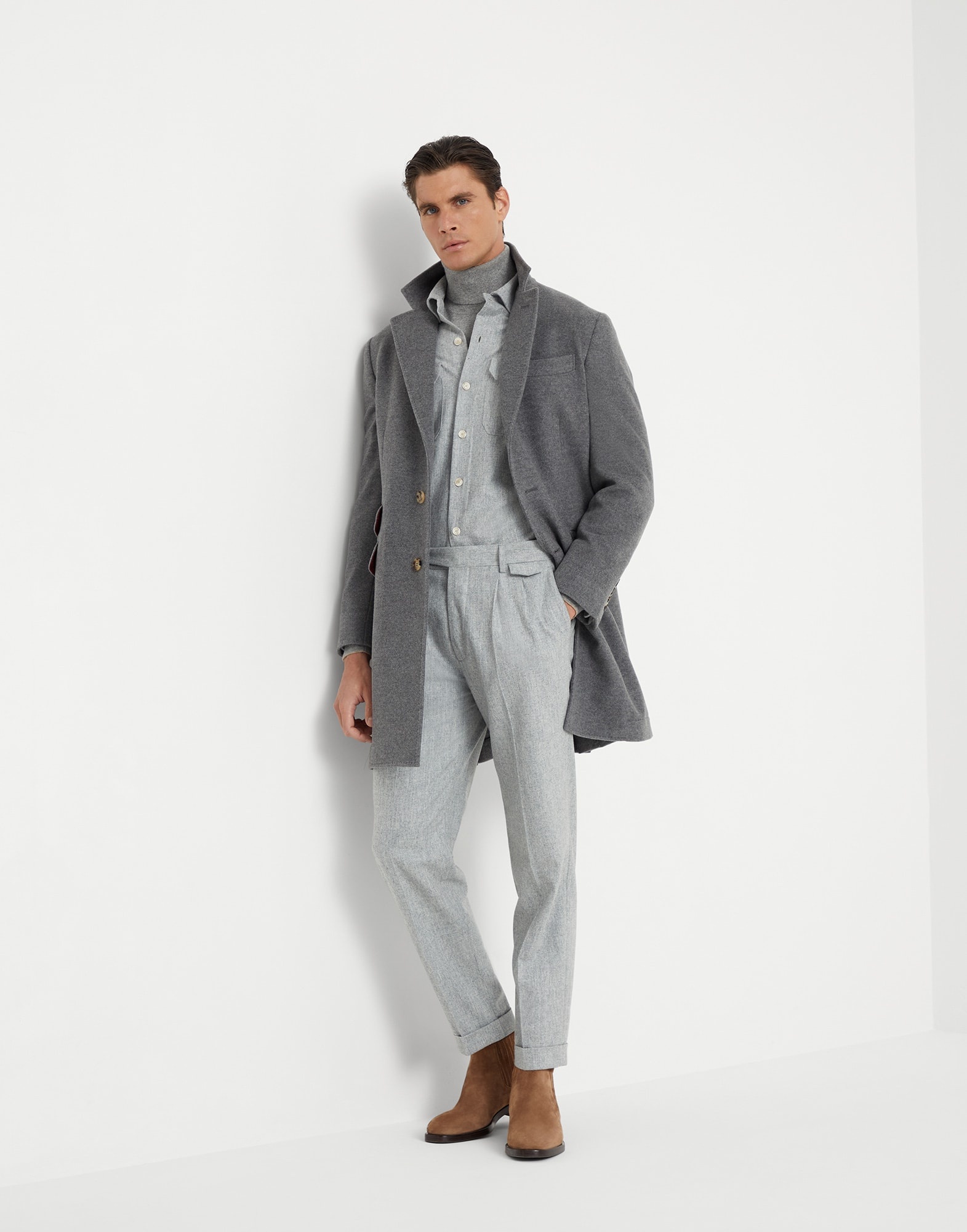 Water-resistant lightweight cashmere overcoat - 5
