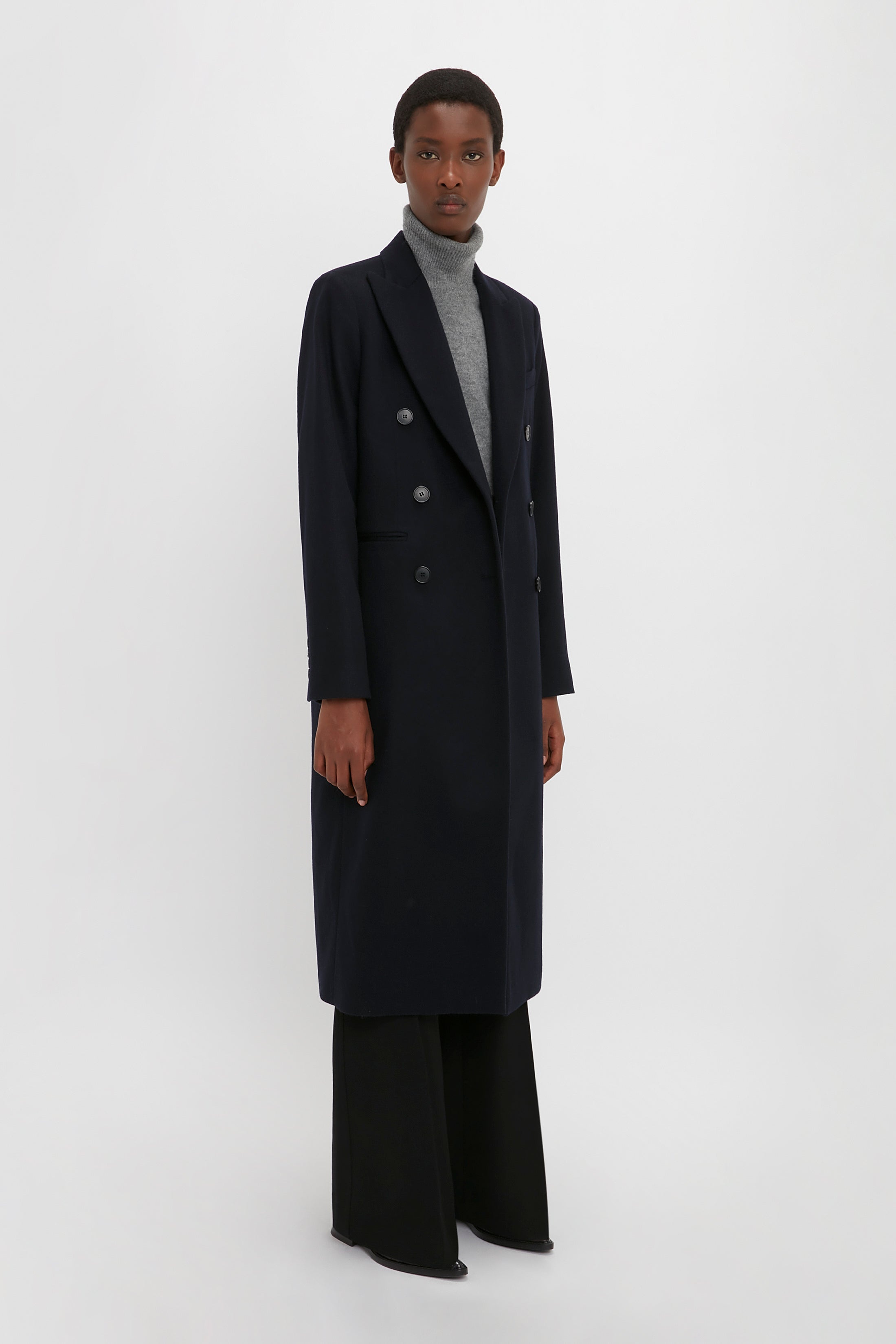 Tailored Slim Coat In Midnight - 3
