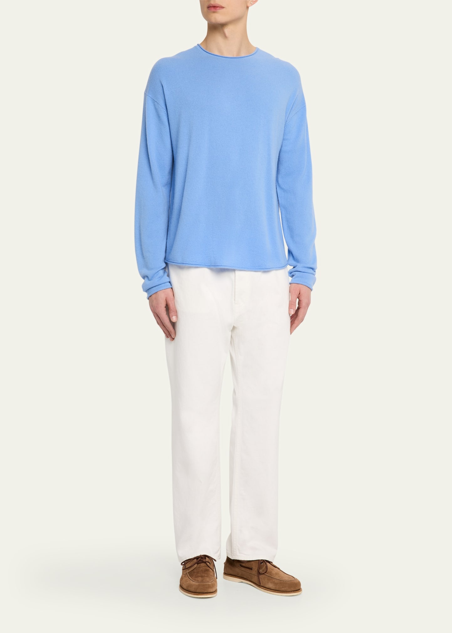Men's Oversized Roll Cashmere Sweater - 2