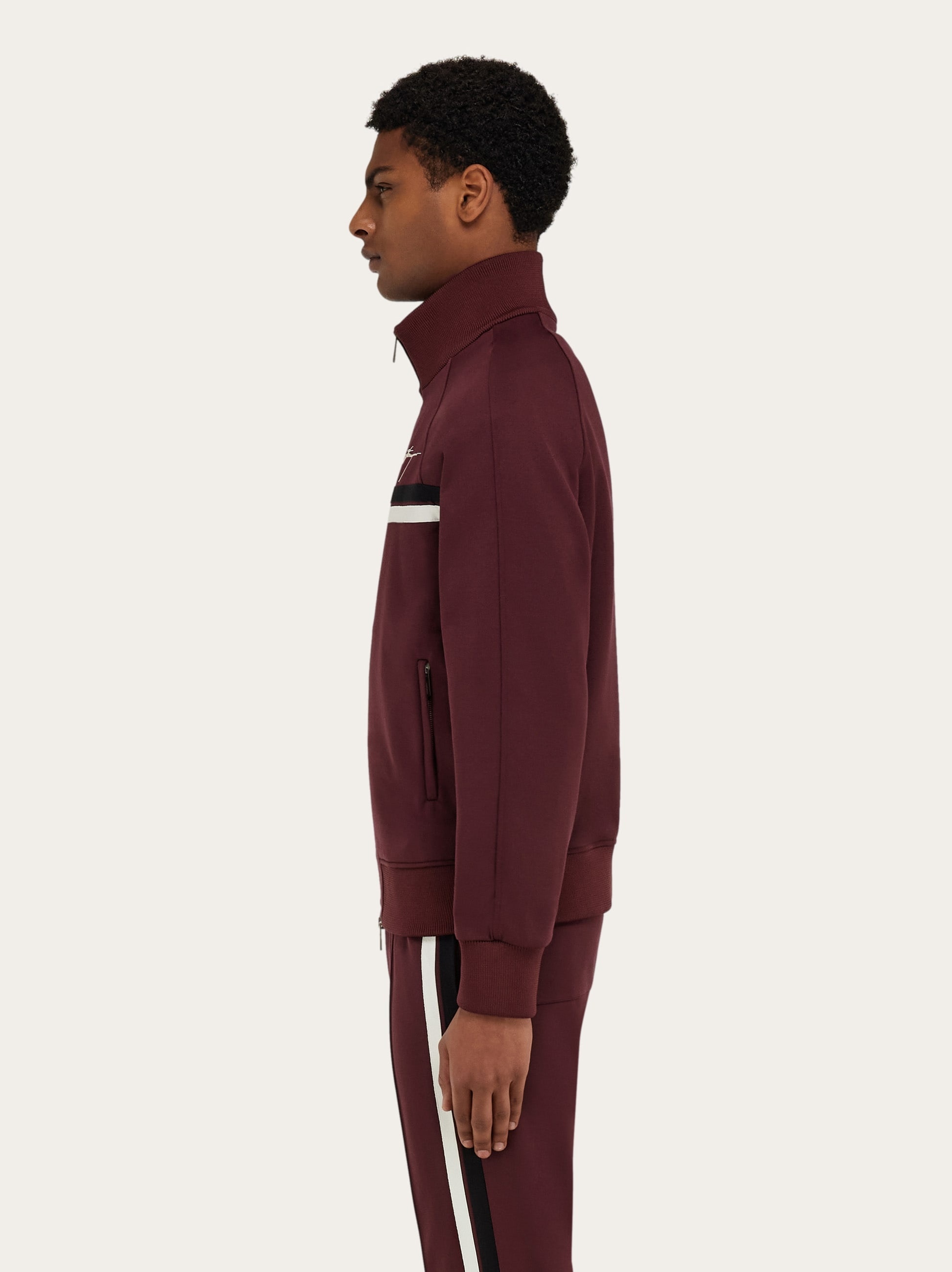 Track jacket with contrasting stripe - 3