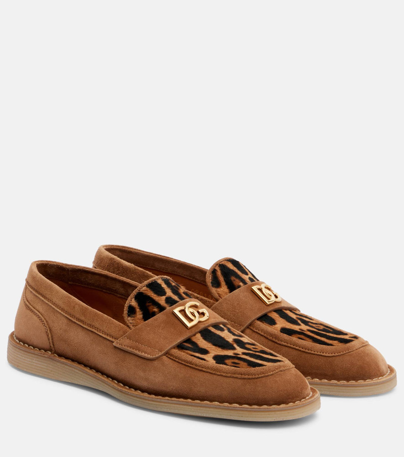 DG suede and calf hair loafers 1