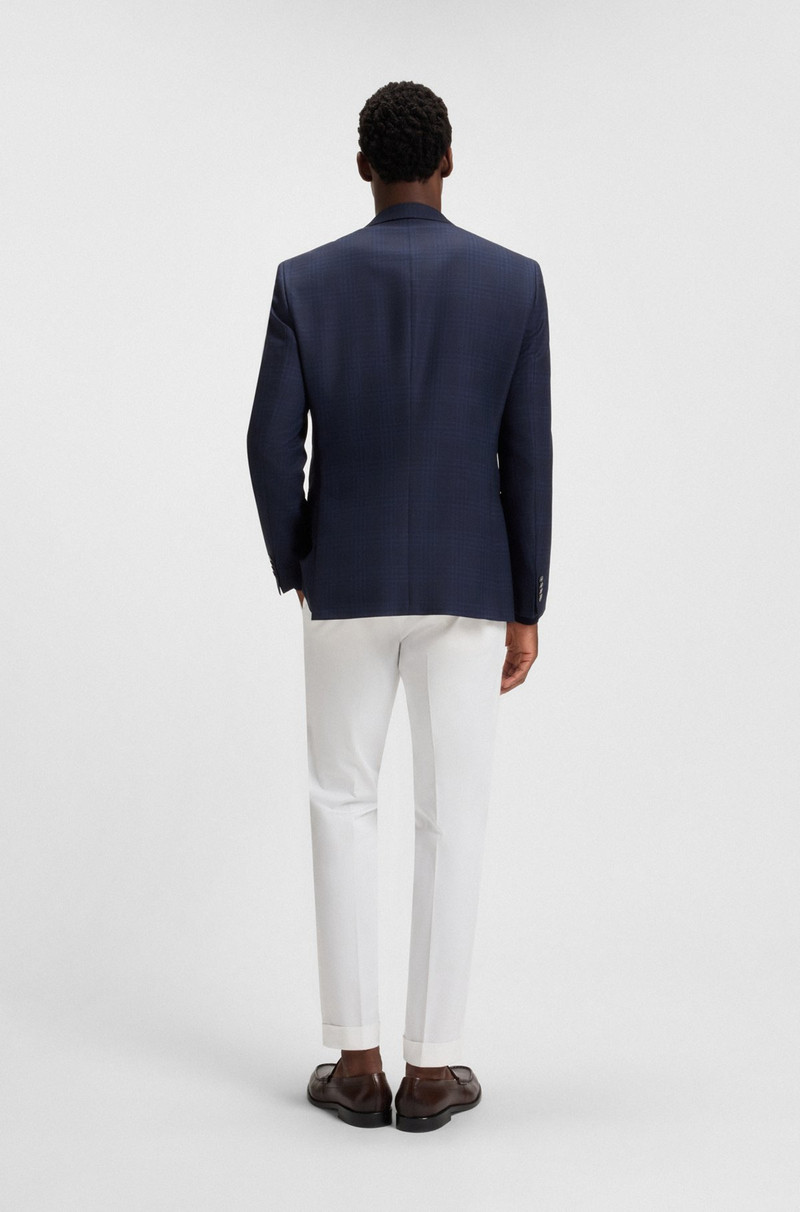 CHECKED SLIM-FIT JACKET IN VIRGIN WOOL 4