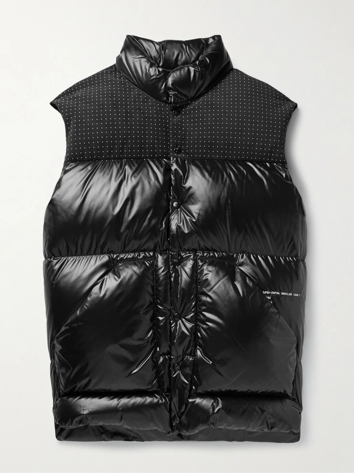 7 Moncler FRGMT Hiroshi Fujiwara Osteen Polka-Dot Felt-Trimmed Shell Gilet - 1